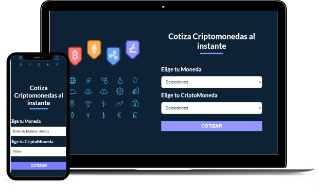 imagen del proyecto de cotizador de criptomonedas